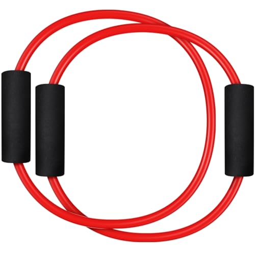 Barre Double Tube Red Resistance Band Exercise Tubes for Home Pilates Barre Workout