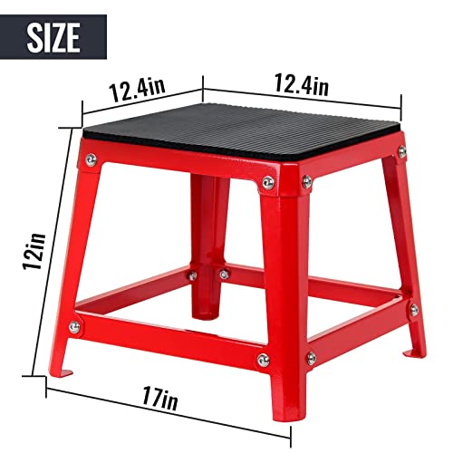 Plyometric Platform Boxes Fitness Steel Plyo Box Exercise Jump Box Step Up Plyometrics Box Jumping Agility Box For Exercise Fit Training Conditioning - color: 12'' Black