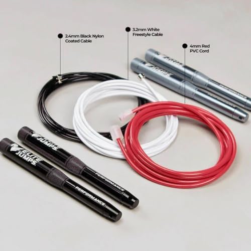 Elite Jumps Sports Performance Speed Jump Rope Bundle - color: Red