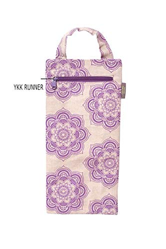 Yoga Sand Bag Jute/Cotton Unfilled for Yoga Weights and Resistance Training - color: Natural Purple