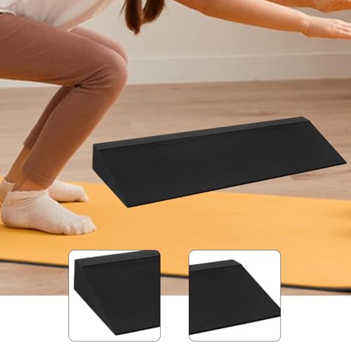 Yiju Squat Wedge Block, Yoga Foam Wedge Blocks, Calf Stretcher Wide Riser Block Calf Stretch Board Foot Incline Board for Home Gym Workout Pilate Balance Practice