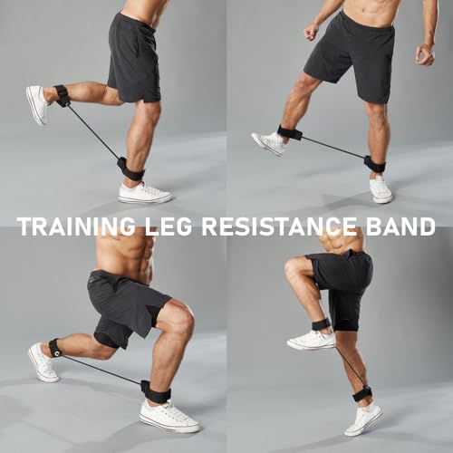 Training Leg Resistance Cuff Band Lower Body Strength Leg Power Tube Increase Speed and Stride Length Training Trainer Booty, Legs, Thighs, for Football Basketball Running MMA Tennis Exercise