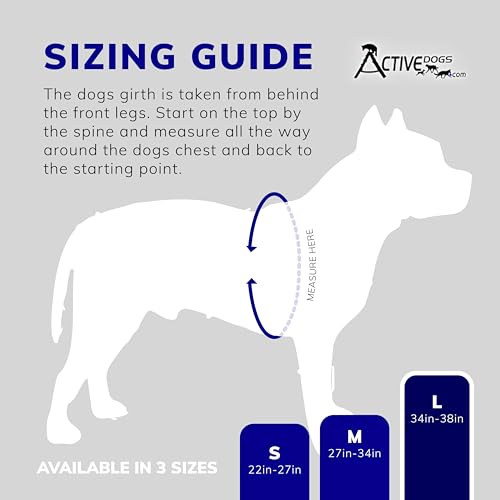 ActiveDogs Weighted Dog Vest with Weights - Dog Agility Training Equipment Jacket for Dog Exercise, Strength, Pulling & Endurance - Burn Calories & Build Muscle - Large 34-38 IN, 10 x 1LB
