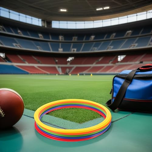 GALPADA 10pcs Soccer Agility Rings Speed Training Plastic Circles for Football and Basketball Coordination Drills Outdoor Sports Practice