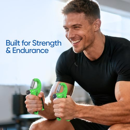 FitBeast Grip Strength Trainer 2 Pack โ Adjustable Hand Grip Strengthener for Strength Training & Rehabilitation, 10-132 lbs Resistance Forearm Strengthener, Ideal for Athletes, Rehab, Office - color: Green