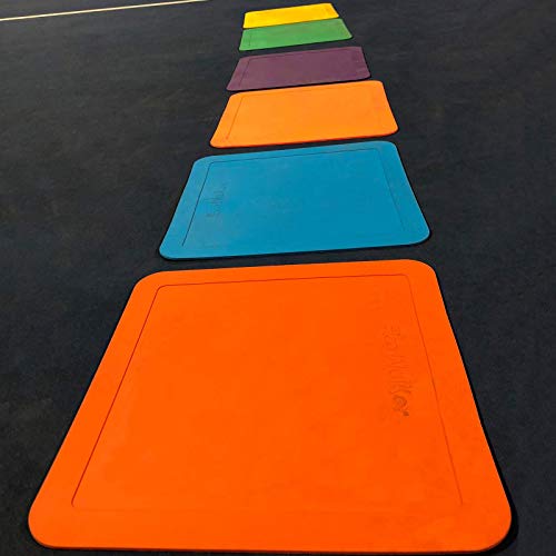 12inch Flat Square Spot Marker Multi-Color Exercise Kids Floor Playmat