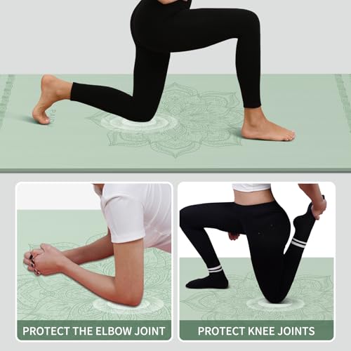PAIDU Large Yoga Mat-72’x36’x0.4’ Extra Width & Thick,Comfortable,Non-Slip Exercise Mat-Works Great on All Floor for Stretching,Yoga Studio,Gym or Home Workouts