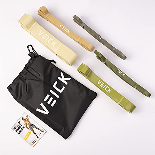 VEICK Pull Up Assist Resistance Bands for Home Gym - color: Green Set of 5