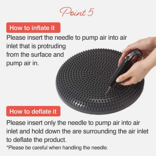 Primasole Balance Disc with Air Pump Wobble Cushion for Stability Workout 2 PCS - color: Cool Grey