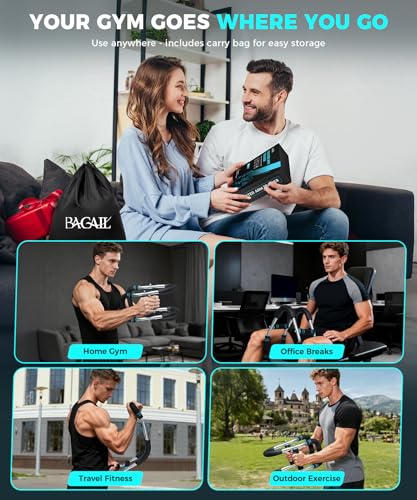 BAGAIL Twister Arm Trainer, 5 or 9 Level Resistance (30-140 lbs) for Chest & Arm Workout, All-in-One Home Gym Strength Training Equipment with Ergonomic Grips & Carry Bag for Men and Women