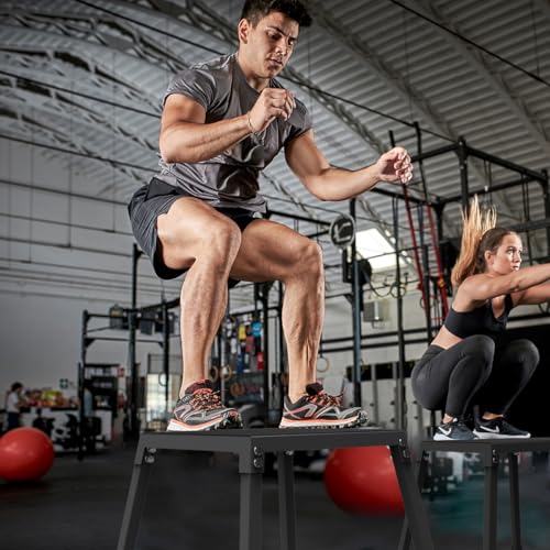 Plyo Box Jump Platforms, 12/18/24/30 Inch Single and Set Plyometric Jumping Box for Men and Women for Home Gym - color: Black Set-12/18/24/30"