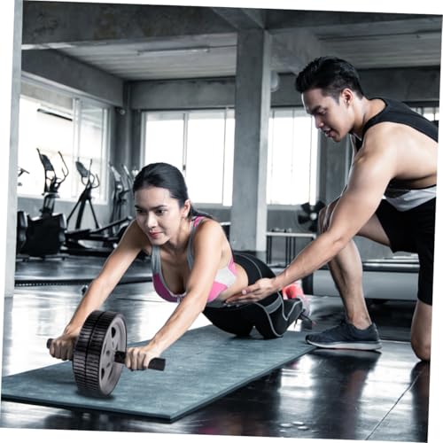 Multi-functional Dual Wheel Ab Roller for Core Strengthening Non-slip Exercise Roller Wheel Fitness Accessory for Home and Gym Workouts Suitable for Beginners and Advanced Users