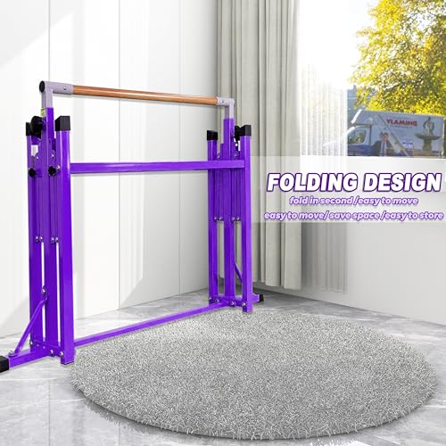 MARFULA Gymnastic Kip Bar for Kids Teens Ages 3-25 of All Gymnastic Levels - color: Bar With Mat-Hot Purple (5 Ft Base)