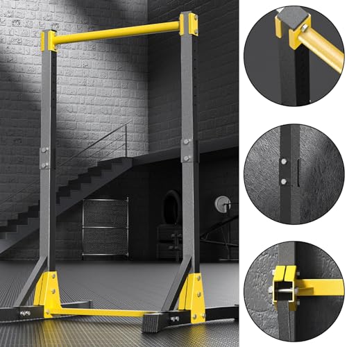 Pull Up Dip Station, Portable Power Tower, Free Standing Pull Up Bar for Home, Gym, 11 Levels Height Adjustment, 400LBS