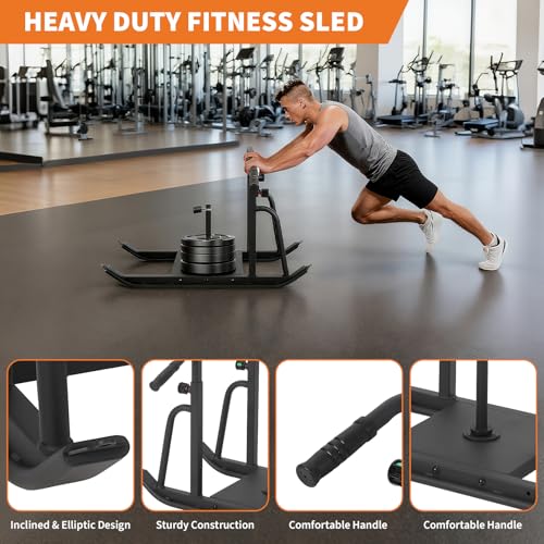 GarveeLife Weight Sled, Football Sleds and Chutes,Sled Push Gym Equipment