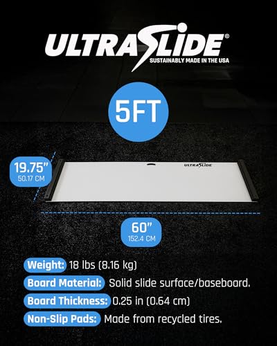 Slide Board Exercise Trainer for Fitness, Sports & Rehab - size: 5 ft Board