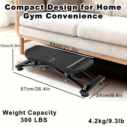 Sliding Ski Simulator with Resistance Bands, Indoor Skiing Fitness Equipment for Home Gym with Non-Slip Base, Full-Body Cardio Training Machine for Core, Leg & Arm Workout