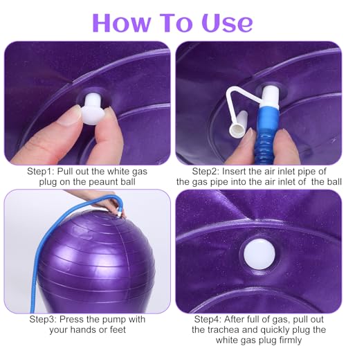 2PCS Peanut Balls 35.43×17.71 inch Exercise Yoga Pregnancy Ball with Pump, Anti Burst Physical Therapy Equipment for Labor Birthing Core Strength Training, Home Gym Fitness