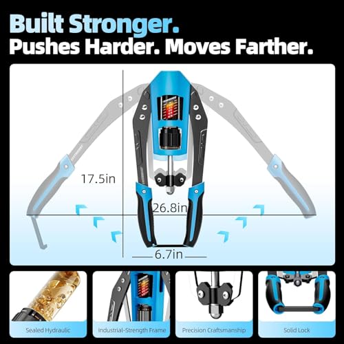 EAST MOUNT Twister Arm Exerciser - Adjustable 22-440lbs Hydraulic Power, Home Chest Expander, Shoulder Muscle Training Fitness Equipment, Arm Enhanced Exercise Strengthener - color: Black&Blue