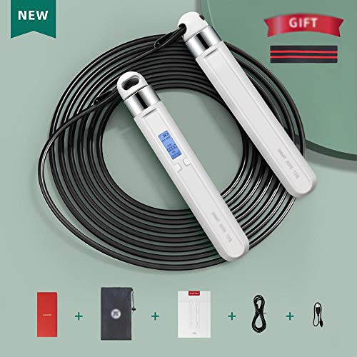 Digital Counting Jump Rope Electronic Skipping Ropes with Counter Adjustable Calorie Workout Fitness Equipment Indoor Outdoor