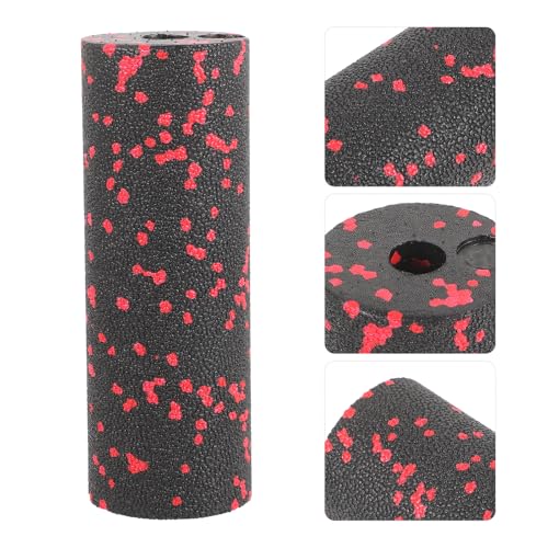 TEHAUX Compact Foam Roller Muscle Relaxing Roller Hollow Portable Body Massage Column for Fitness and Leg (red)