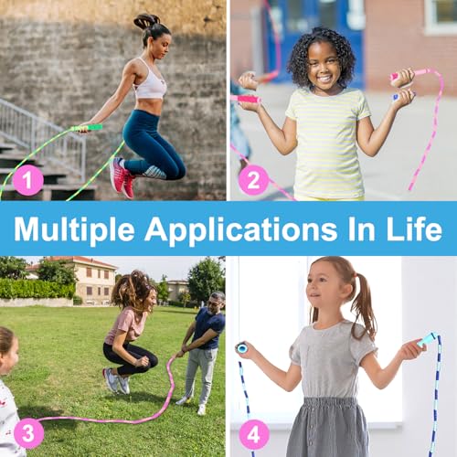 Jump Rope For Kids, Soft Beaded Jump Rope, Adjustable Length Tangle-Free Segmented Soft Beaded Skipping Rope,for Women, Men and Kids Keeping Fit, Workout and Weight Loss - color: 3 Pack