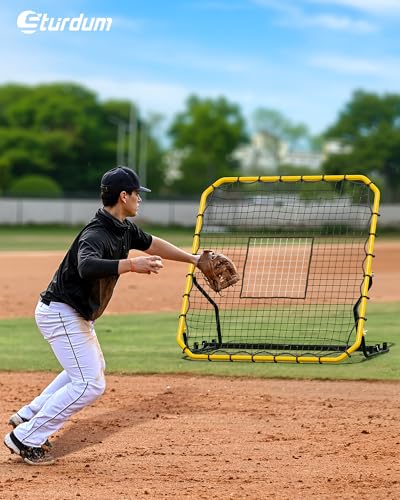 4x4.5FT Baseball Rebounder Net with 3 Adjustable Angles