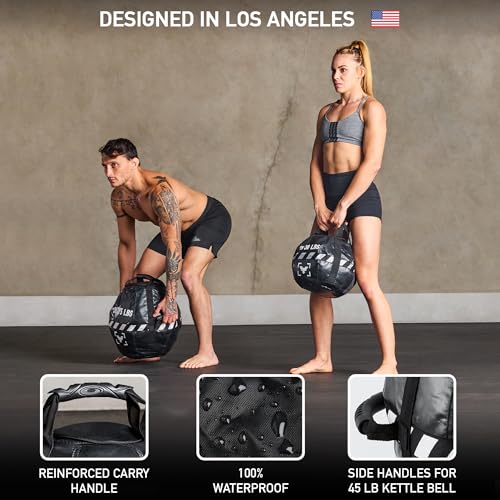 Elite Kettlebell Sandbag - Heavy Duty Sand Weights Bag for Cross Training, Strength Training, Workout, Functional Fitness, Adjustable Weight, Durable Training Equipment for Home & Gym (UN-FILLED) - size: 1.3 Pounds