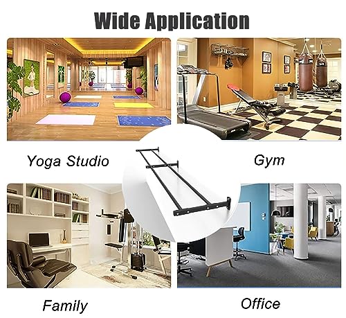 SOYDAN Wall-Mounted Sports Ball Storage Rack - Adjustable Heavy-Duty Fitness Organizer, 97" (245cm) Length, For clubs, gyms, & homes