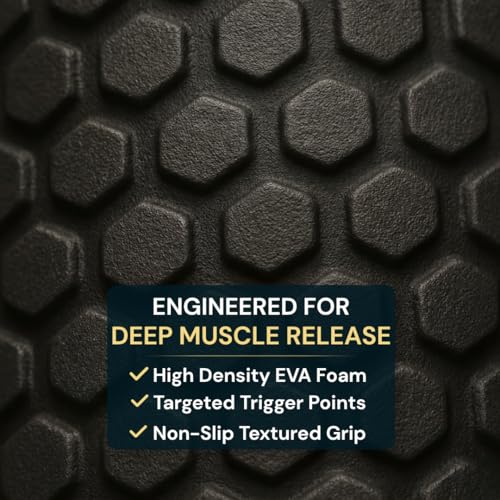 Foam Roller for Muscle Massage, Stiff Back Pain Relief, Physical Therapy, Deep Tissue, Exercise Equipment for Home Gym, Stress, Yoga, Pilates for the Fit Citizen (Black, XL 36 x 6 inches) - size: Extra Large 36 x 6 Inch