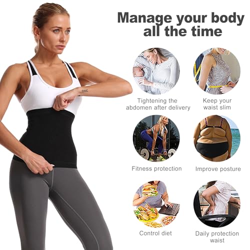 Sauna Belt for Women Weight Loss, Lower Belly Fat Sauna Waist Trainer, Stomach Sweat Band
