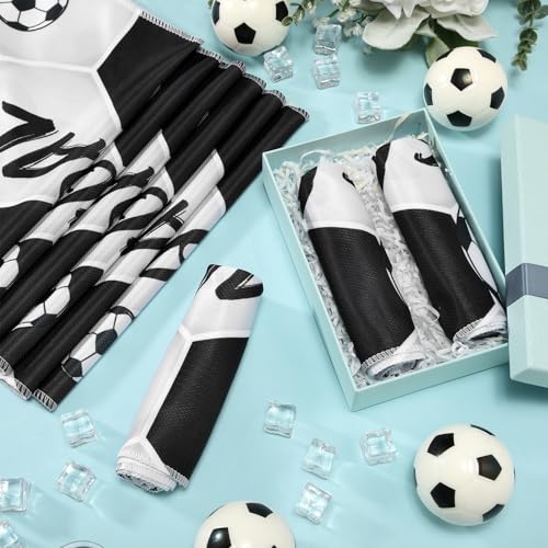 20 Pcs Soccer Towel 40 x 12 Inch Breathable Ice Sweat Towel with Storage Bag Quick Dry Microfiber Soccer Team Gift Party Favors for Fitness Camping Gym Running Sports Men Women Coach Gift - style: Soccer