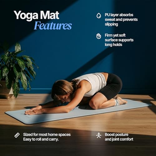 Natural Rubber Workout Mat with Bag | Thick Rubber mat 4.5 mm | Non Slip Yoga Mat Non Slip| Gym Mats for Home Gym Floor Mat, Home Exercise Mats for Home Workout Accessories, Fitness Mat, Workout Mats for Home Gym, Yoga Matt, Stretching Mat, Thick Exercise