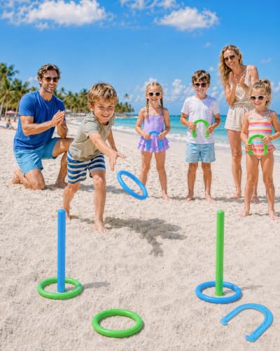Kids Outdoor Toys Ages 4-8, 8-in-1 Backyard Games Set