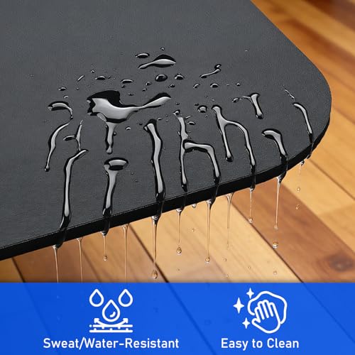 TOBWOLF Non-Slip Mat Compatible with Peloton Bike, Concept 2 Rowing Machine - color: 6mm Vibration Absorbing Exercise Bike Mat
