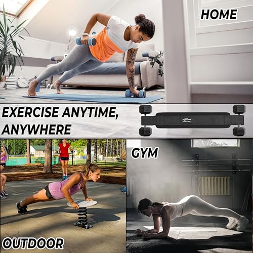 Hip Thrust Belt - Heavy duty, Comfortable, Adjustable Glute Trainer with Anti-Slip Pads. Ideal for Home Workouts with Dumbbells, Kettlebells, Plates. Extra Padding for Gym and Home Fitness hold up to 600 lbs - Black