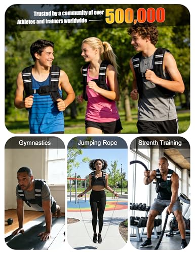 Henkelion Weighted Vest Weight Vest for Men Women Kids Weights Included, Body Weight Vests Adjustable for Running, Training Workout, Jogging, Walking