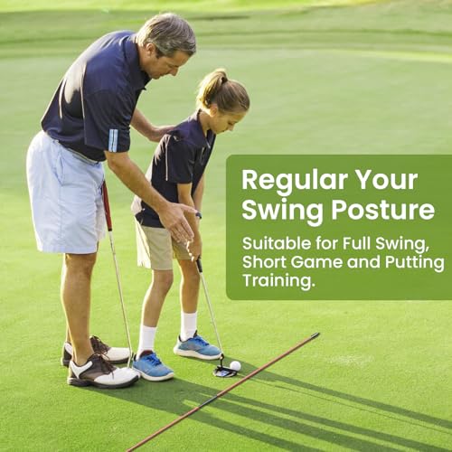 FINGER TEN Golf Alignment Sticks Rods Swing Trainer Tools 43 Inch 2 Or 3 Pack, Fits in Golf Bag Tour Stickers Practice Training Aid
