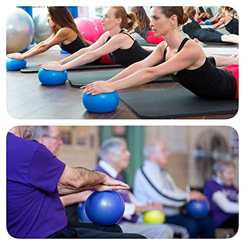 Exercise Balls with Hand Pump - 8 Inch Yoga & Pilates Mini Workout Ball - color: Blue