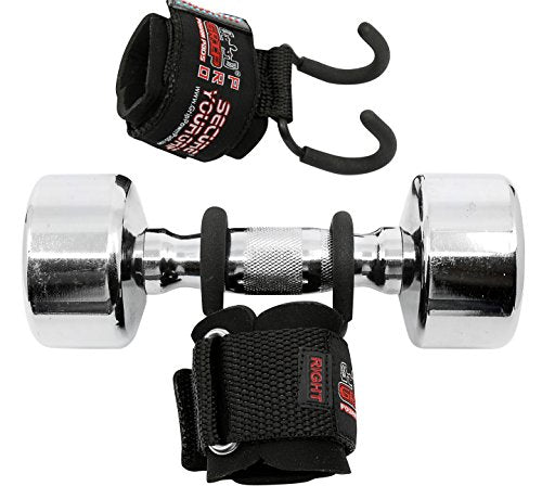 Weight Lifting Rod Hooks Heavy Duty Wrist Wraps Power Weight Lifting Training Gym Grips Straps Set of 2 - color: BLACK, size: WOMEN-Wrist Size Small/Medium
