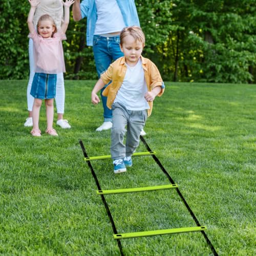 GHB Agility Ladder 1PCS Agility Cones 50PCS Hex Agility Rings 1 Pack