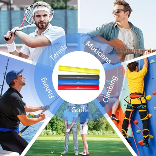 Flex Therapy Bar and Grip Strength Trainers set, Physical Therapy & Resistance Bar for Golfers Elbow, Tendinitis, Wrist,Forearms Pain, Improve Grip Strength and Relieve Pain - color: Yellow/Red/Black/Blue