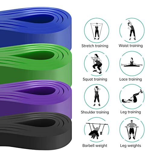 Resistance Band, Pull Up Bands, Pull Up Assistance Bands, Workout Bands, Exercise Bands, Resistance Bands Set for Legs, Working Out, Muscle Training, Physical Therapy, Shape Body, Men Women - color: 0.9-2.1in