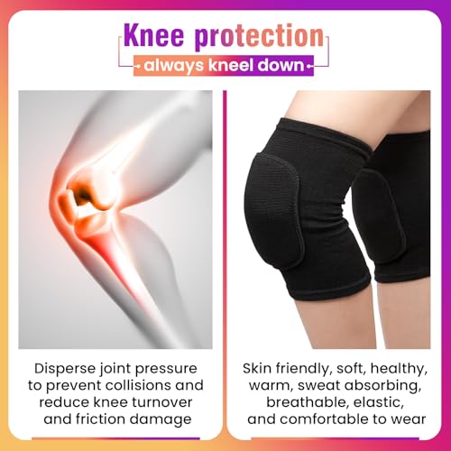 Volleyball Knee Pads,Knee Pads for Women,Men,Kids,Girls,Knee Brace for Basketball Volleyball Football Dance Yoga Tennis Running Cycling Workout Climbing (Black, Small)