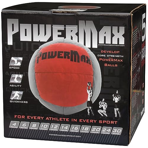 Gill Athletics PowerMax Soft Shelled Medicine Ball - Weighted Workout Ball, 14 Inch Diameter Med Ball, Medicine Balls for Exercise, Wall Ball for Strength Training - style: 6 LB
