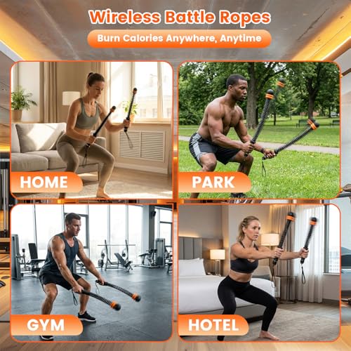Cordless Battle Ropes for Home Gym