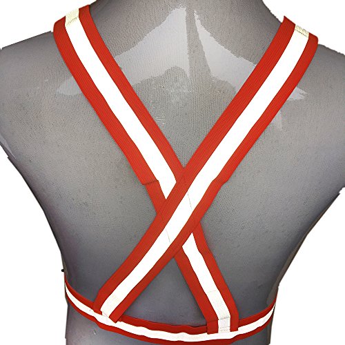 zojo Kids High Visibility Reflective Safety Strap Vest 2PCS - color: Neon Orange-kids Size