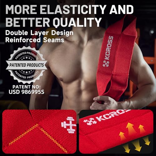 KCROSS Bench Press Band for Men and Women, Weight Lifting Bench Press Band, Push Up Exercise Bench - color: Red, size: M(7.6in)
