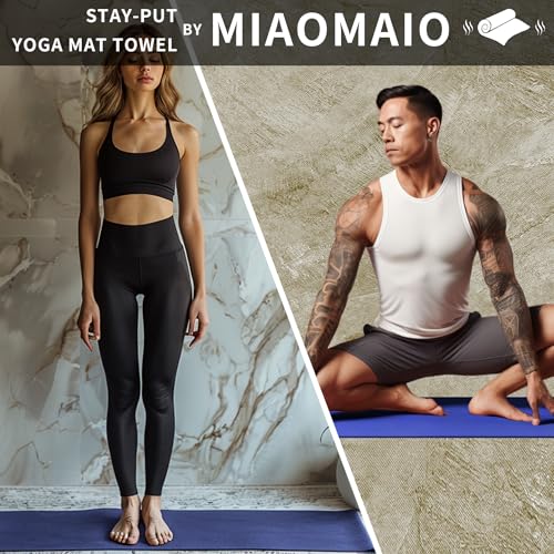 MIAOMIAO 2 Pack Non-Slip Hot Yoga Towel Set,Super Absorbent Microfiber in, 24.5" x 72" - Anti-Slip, Injury Free Design for Pilates, Yoga Mats, Exercise, and Fitness Gear Carbon Grey - color: Z-carbon Grey(2 Pack)