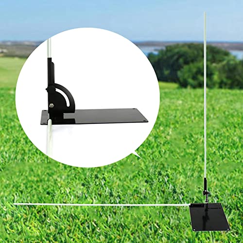 Golf Alignment Sticks with Practice Plate, Posture Correction Training Aid with Adjustable Angles for Swing and Putting Improvement